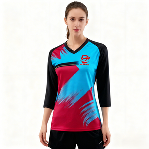 Jersey de Ciclismo de Montaña MTB para Mujer, Venta Directa de Fábrica, Jersey de Tres Cuartos Personalizado, Resistente al Desgaste, Transpirable y de Alta Elasticidad - Product Image 1