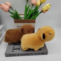 Capybara Snap Ring Cartoon Decompression Super Soft Plush Comforter Doll Bracelet Toy Birthday Washed