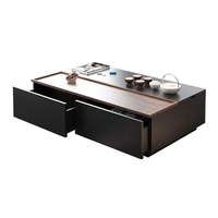 Table basse en bois moderne et simple pour salon, avec rangement relevable rectangulaire, design pliable, respectueux de l'environnement