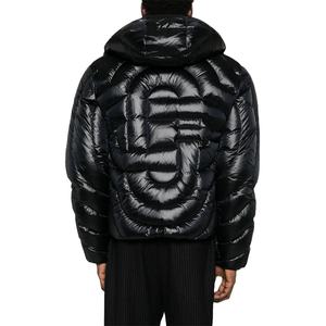 Chaqueta Acolchada Brillante de Moda Urbana con Logotipo Personalizado, Chaqueta Impermeable Negra con Plumas - Product Image 2