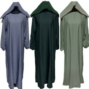 Muslim Women Modest Abaya High Quality Elegant Islamic Clothing Lightweight Floor Length Long Sleeve Polyester Chiffon <b>Scarf</b> - Product Image 3