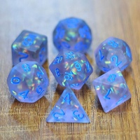 Pour Udixi Logo personnalisé 7 pièces RPG jeu de dés en résine plastique polyédrique en gros avec finition mate pour les joueurs RPG