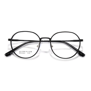 Monturas de Gafas Redondas de Aluminio 2435, Ligeras, Montura Completa, Unisex, Lentes de Resina, Origen Danyang - Product Image 1