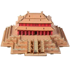Rompecabezas DE MADERA EN 3D, modelo de madera Hall of Harmony, Kits de construcción, juguetes educativos populares, pasatiempos, regalos para niños