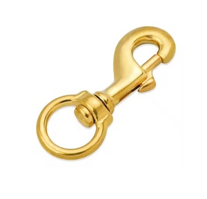Nuovo Moschettone Girevole a Molla con Chiusura Rapida in Ottone Lucido per Guinzagli per Cani, 14*77mm, Accessori per Yacht e Barche - Product Image 1