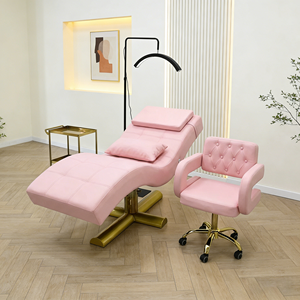 Lüks Modern Güzellik Yatakları Salon Mobilyaları Rahat Yüz Bakım Koltuğu Başlıklı Yüz Spa Masaj Yatağı Güzellik Salonu İstasyonu için - Product Image 1
