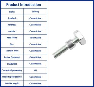 Vis et écrou de plaque de guidage de tronçonneuse, vis à double tête, écrou de boulon, adaptés aux accessoires d'outils de jardinage à essence - Product Image 2