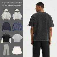 T-Shirts Homme Streetwear Surdimensionnés en Coton Lourd avec Logo Personnalisé, Imprimé Graphique de Haute Qualité, Lavage Acide, Style Vintage