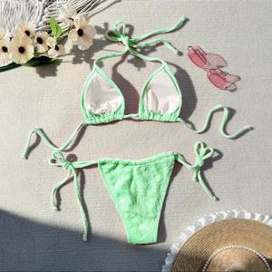 Nouveau maillot de bain sans manches avec soutien-gorge rembourré, bikini sexy de style européen et américain, ensemble deux pièces tendance pour femmes - Product Image 4