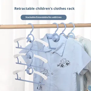 Children's Extendable <b>Plastic</b> Infant Clothes Hangers Non-Slip Baby Swimwear Dryer Rack Dress Hanger Bathroom - Product Image 2