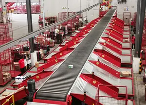 Triagem Automática Transportador Armazém Logistic Courier Sorter Correia Estreita