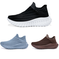 Chaussures de sport décontractées pour hommes, style chaussette, respirantes, légères, en maille, pour la marche, conception ODM/OEM