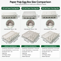 Boîte d'emballage pour œufs en pulpe de papier moulée à 18 alvéoles, biodégradable, en forme de coquille, pour œufs de poule, logo personnalisé