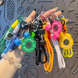 ชุดดัมเบลและบาร์เบลพีวีซีพิมพ์ลายการ์ตูนสไตล์สปอร์ต DIY สุดสร้างสรรค์ พร้อมพวงกุญแจเชือกคล้องมือ จี้ขวดน้ำคู่รัก <span class=keywords><strong>Miu</strong></span> - Product Image 3