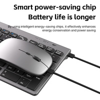 Özel 99 Tuşlu Kablosuz İnce Klavye ve Mouse Seti, Bilgisayar ve iPad için Ergonomik Klavye ve Mouse Kombinasyonu