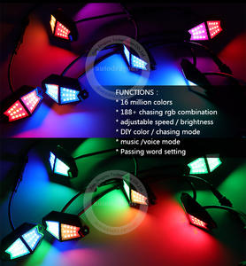 Autodragons ไฟ LED 24องศาแบบร็อค underglow 4 6 8 12 pods ชุด RGB ไล่สีสำหรับ SSV ATV UTV RZR รถบรรทุก off-road pickup - Product Image 6