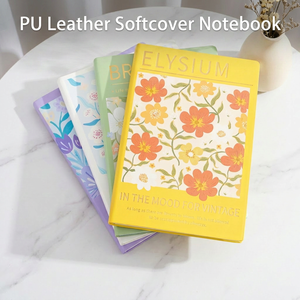 <span class=keywords><strong>Diario</strong></span> Personalizado de Cuero PU con Impresión UV, Cuaderno de Tapa Blanda con Diseño Floral Artístico A5 y Papel para el Cuidado de los Ojos - Product Image 1