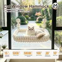 Perchoir pliable double couche pour chat à fixer sur fenêtre 38*60cm, lit pour chat à ventouse puissante, hamac en peluche pour chat pour fenêtre en verre