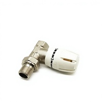 Vanne de radiateur thermostatique manuelle Xingfu 1/2" en laiton, filetage mâle-femelle, pour eau à température normale, OEM, pour chauffe-serviettes et chauffage au sol