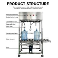 Machine de remplissage d'eau en seau de 20 L, remplisseuse de bouteilles de 5 gallons, équipement commercial de production d'eau potable, station de remplissage d'eau