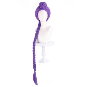 Perruque de cosplay Ainizi amovible de 100 cm, tresse à griffes mélangée violet, K-Pop Demon Hunters HUNTR/X Rumi pour femmes - Product Image 2