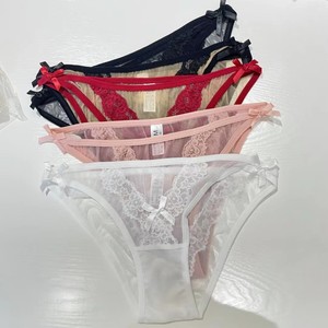 Culottes séduisantes de style français en dentelle sexy, taille basse, pour filles, mi-couvrantes aux hanches, slips érotiques taille basse - Product Image 3