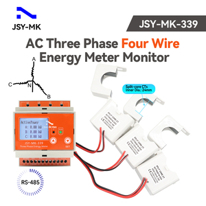 Medidor <span class=keywords><strong>de</strong></span> Energía Trifásico <span class=keywords><strong>de</strong></span> 4 Hilos, 250A, 380V, Riel DIN, RS-485, Bidireccional - Product Image 2