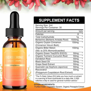 Rosebest Groothandel OEM Private Label 10-in-1 Biologische Natuurlijke Ceylon Kaneel Bittere Meloen Berberine Vloeibare Druppels met Groene Thee - Product Image 5