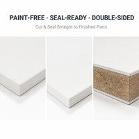 Panneau MDF mélaminé blanc chaud 1220*2440mm 12mm, résistant à l'humidité, pour base de tiroir, meubles de chambre et de cuisine