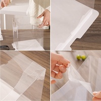 Boîte à gâteau carrée transparente en PVC de 4 et 8 pouces, idéale pour les petits gâteaux, prix de gros, pour mariage