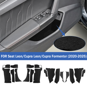 Para Seat <span class=keywords><strong>Leon</strong></span> MK4 <span class=keywords><strong>Cupra</strong></span> <span class=keywords><strong>Leon</strong></span> <span class=keywords><strong>Cupra</strong></span> Formentor 2020 2021 <span class=keywords><strong>2022</strong></span> 2023 2024 2025 Adhesivo para el bolsillo de la puerta delantera y trasera del coche, embellecedor interior - Product Image 1