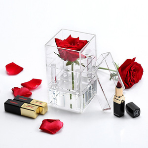 Culinan Low MOQ Custom LOGO Mini 1 Hole <strong>Single</strong> <strong>Rose</strong> <strong>Acrylic</strong> <strong>Box</strong> - Product Image 5