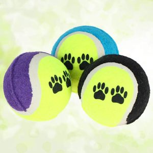 Ballons de tennis pour chiens personnalisés, mini, en coton écologique, couleurs pastel, avec empreintes de pattes, jouet interactif pour chien, vente chaude - Product Image 3