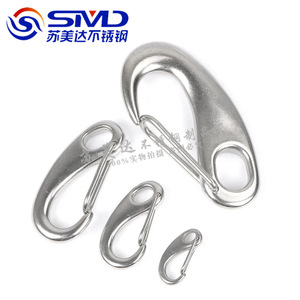 ตะขอสปริงรูปไข่สแตนเลส SMD 304 316 สำหรับใช้งานเชิงพาณิชย์ พร้อมเชือกยึด - Product Image 3