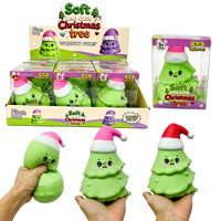 USA Wholesale Cute Face Kawaii 16cm Jumbo Christmas Trees Stress Relief Squishy Fidget Squeeze Toy