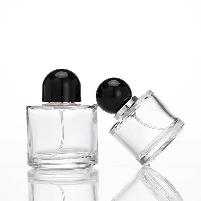 卸売スポットスクリュートップグレードストライプ香水瓶30ml50ml縦型ガラス瓶プレススプレー香水瓶