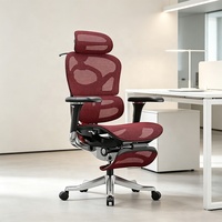 Chaise de bureau ergonomique en maille avec accoudoirs 7D, support lombaire à gaz, hauteur de dossier et profondeur de siège réglables pour le bureau (vente en gros)