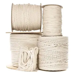Cordón de macramé de varios hilos, cuerda de algodón trenzada de ganchillo