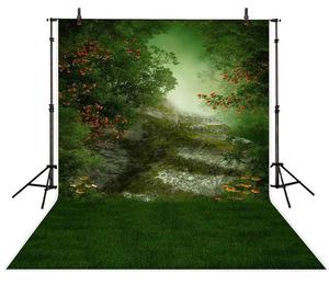 Forêt toile de fond printemps fleur pâques route pays des merveilles bébé douche anniversaire saint valentin photo studio fond photophone - Product Image 1