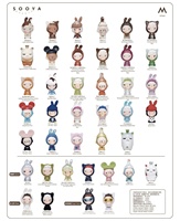 Figurines d'anime Sooya Studio Beans Sooya & M Stand Studio Mini Sooya Beans en boîtes mystères pour la décoration de bureau - Vente en gros authentique