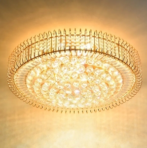 Offre Spéciale Lustre Lumière salle à manger salon Or Rond Moderne luxe Cristal Plafonnier - Product Image 1