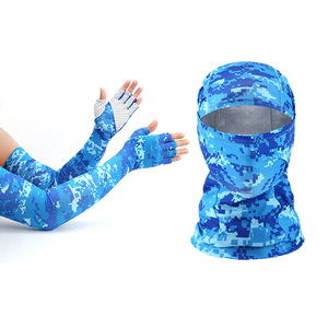 Gants de protection solaire pour hommes et cagoule anti-UV, masque facial pour le cyclisme, équipement d'extérieur d'été, couvre-mains réglable - Product Image 2