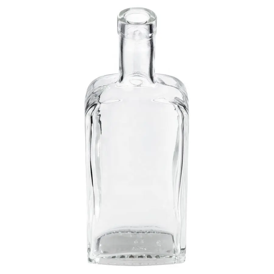 375 ml Clear Glass Long Neck Dodge City Bottle - 18.5 mm Bar Top Neck Finis