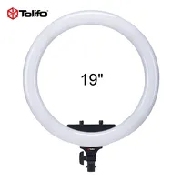 Tolifo फोटो प्रकाश निर्माता उच्च गुणवत्ता बाइकलर 19 इंच उज्ज्वल एलईडी अंगूठी प्रकाश वी. एस. Ringlight 18 इंच