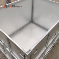 Caisses à palettes en acier pliables compactes et pratiques pour le transport et le stockage
