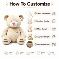 Ours en peluche apaisant personnalisé de haute qualité CE ASTM pour enfant, compagnon de sommeil, jouet en peluche doux et rembourré