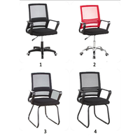 Chaise de bureau ergonomique simple chaise d'ordinateur en cuir fantaisie appui-tête réglable moderne maison tâche formation pas cher PU tissu bureau