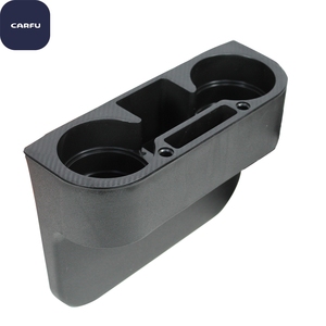 Caja de Almacenamiento Interior para Auto, de Plástico ABS Negro, con Portavasos, para Colocar Entre los Asientos, Consola Central, Universal - Product Image 1