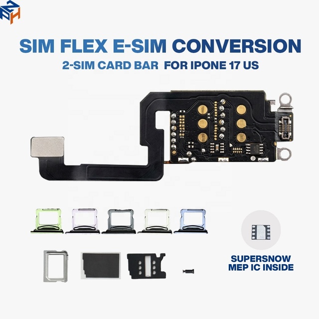 Zph Us Version Esim to Dual Physical Sim Card Converter Kit Mep Integrated Solution With Db Supersnow Ic Tool for Iphone 14-17