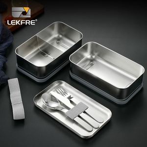 Trending Metal Lunch Box for Adults Stainless Steel Lunchbox Stainless Steel Two Layer Bento Box SS304 Lunch Box Bento - Product Image 2